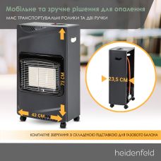 Підлоговий газовий обігрівач Heidenfeld Inferno GH100