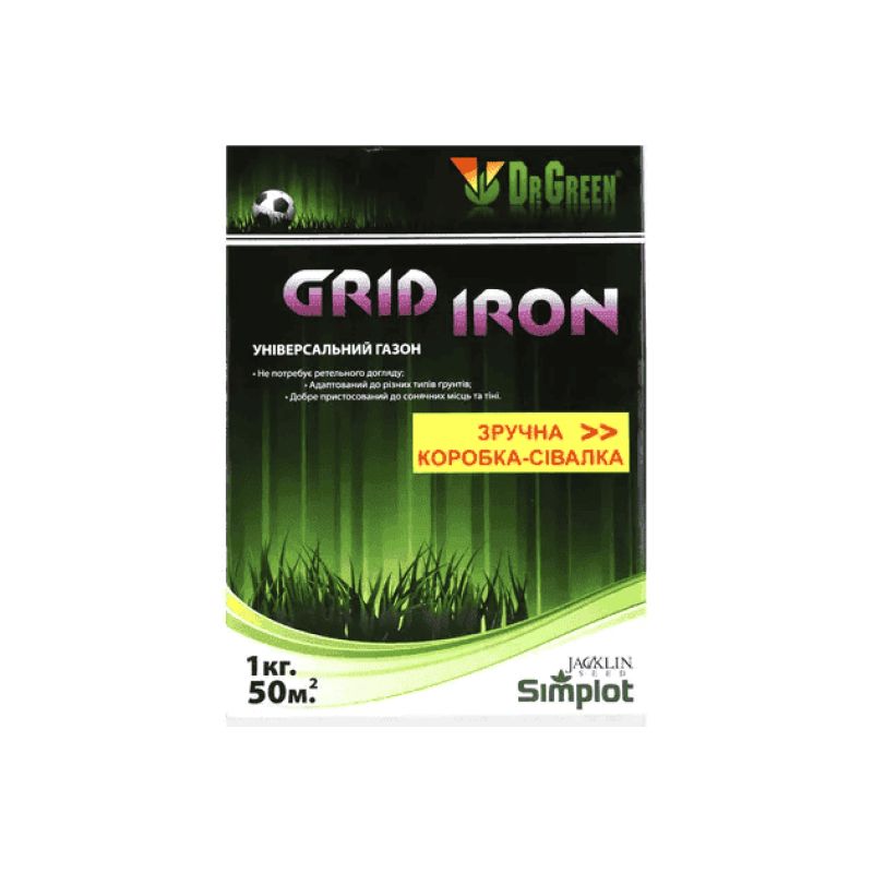 Газонная трава Универсальная Grid Iron Dr. Green Jacklin Seed 1 кг Газонная трава Универсальная Grid Iron Dr. Green Jacklin Seed 1 кг