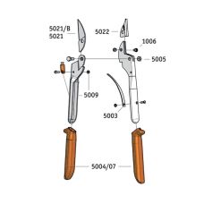 Секатор Lowe Original 5.127 з ковадлом