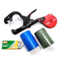 Степлер садовый для подвязки растений Тапенер/Tapener HT-R45C(RD) Max + ленты 20шт + скобы 4800шт/уп (Набор)