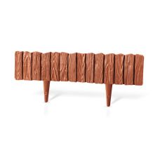 Пластиковый бордюр WoodPalisade, терракотовый, 0,58 м