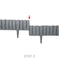 Пластиковый бордюр WoodPalisade, терракотовый, 0,58 м