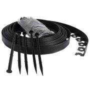 Садовый бордюр Gardener 4 см х 10 м + 20 гвоздей, черный (Гарденер)