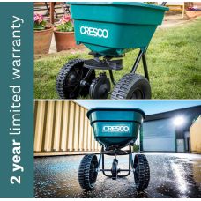 Разбрасыватель для песка, удобрений и соли Cresco SW20 на колесах, емкость 26 кг