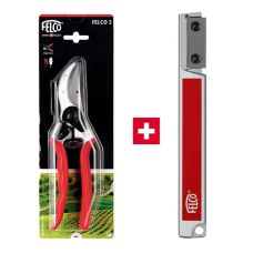 Секатор Felco 2 / Фелко 2 + інструмент для заточування Felco 906 (Фелко 2+ точилка 906)