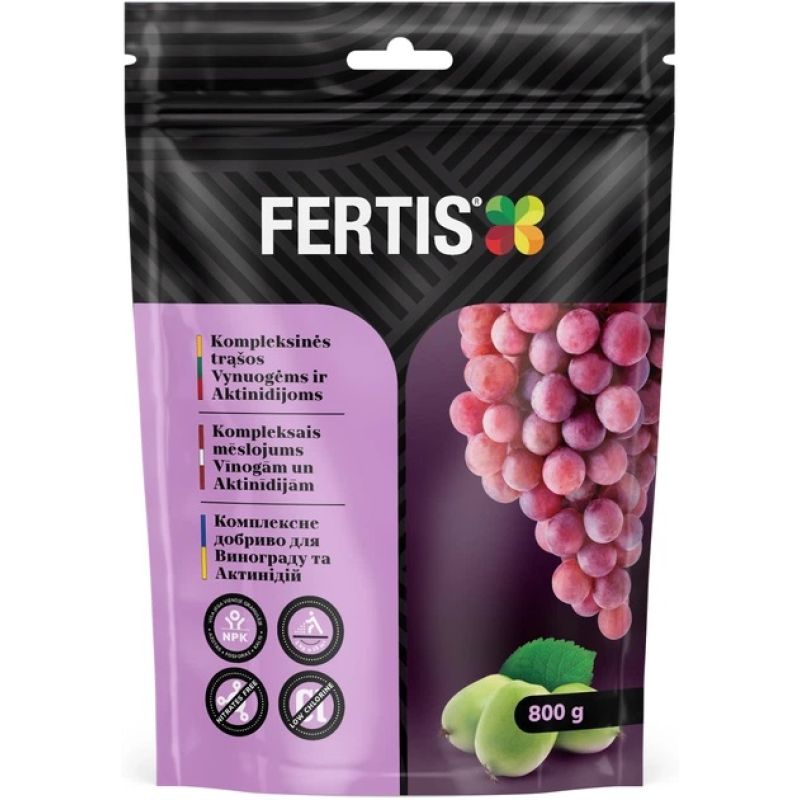 Комплексне мінеральне добриво для винограду та актинідій Fertis без хлору та нітратів 800 г