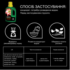 Рідке добриво для квітучих кімнатних рослин Fertis без хлору 0,5 л