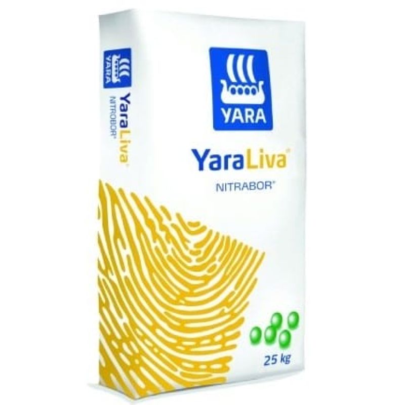 Удобрение бесхлорное универсальное YaraLiva Nitrabor/ ЯраЛива Нитрабор (нитрат кальция) 25 кг