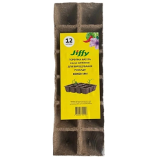 Торф'яна касета JIFFY 6х6 см (12 горщиків) 3 шт