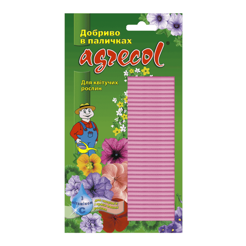Удобрение в палочках для цветущих растений Agrecol 30 шт