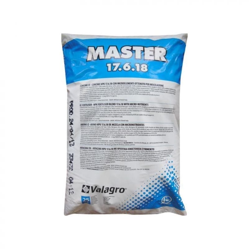 Добриво Мастер НПК 17+6+18+Micro (Master NPK) Valagro-25 кг