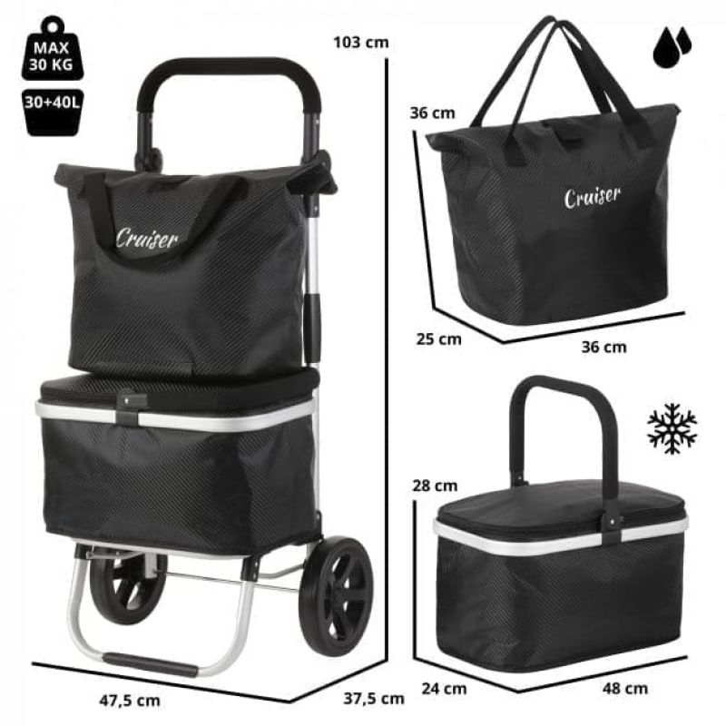 Сумка-тележка ShoppingCruiser 4 in 1 Black (650066)