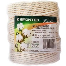 Шпагат хлопковый GRUNTEK 3 мм х 75 м (295403075)