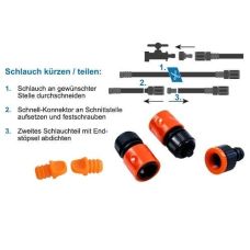 Шланг капиллярный GRUNTEK 296224015 1/2" 15 м в комплекте с коннекторами