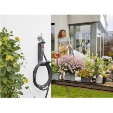 Набір шланг GARDENA Liano садовий текстильний 13 мм 1/2" 15 м із тримачем TapFix