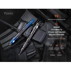 Fenix T6 тактическая ручка с фонариком черная