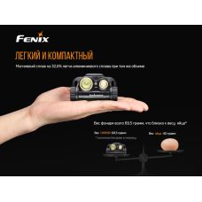 Налобный фонарь Fenix HM65R+фонарь ручной Fenix E01 V2.0 в подарок