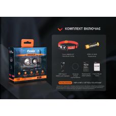 Фонарь налобный для бега Fenix HM65R-DT, лиловый