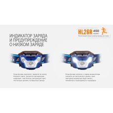 Фонарь налобный Fenix HL26R черный