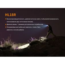 Фонарь налобный Fenix HL18R черный