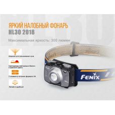 Фонарь налобный Fenix HL30 2018 Cree XP-G3 синий