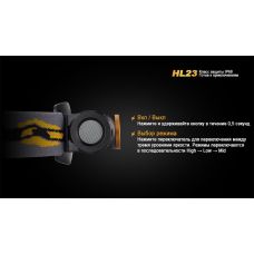 Фонарь налобный Fenix HL23 желтый