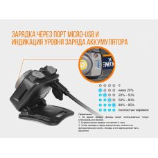 Фонарь налобный Fenix HL12R серый