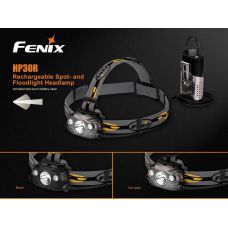 Фонарь налобный Fenix HP30R серый