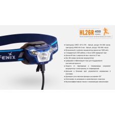 Фонарь налобный Fenix HL26R голубой