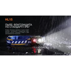 Фонарь налобный Fenix HL15 синий