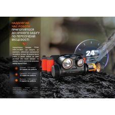 Фонарь налобный для бега Fenix HM65R-DT, фиолетовый
