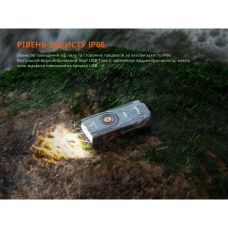Фонарь наключительный Fenix E06R серый