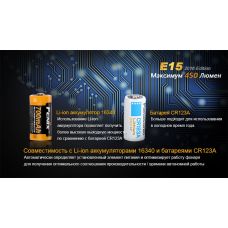 Фонарь ручной Fenix E15 2016
