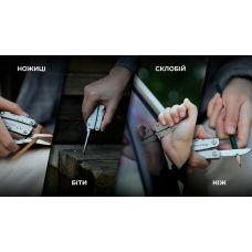 Мини мультитул Roxon M3 с сменными битами, серый