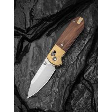 Ніж складаний кишеньковий Civivi Yonder Clip Point (7.3 см) 14C28N / Wood and Brass натуральний