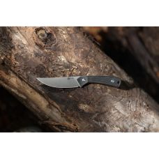 Ніж фіксований туристичний Civivi Carveth (9,1 см) AEB-L / G10 чорний з чохлом