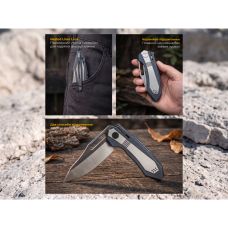 Ніж складаний туристичний Weknife Bogey (9.3 см) Bohler M390 / Titanium синій