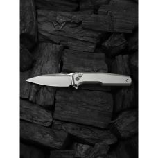 Ніж складаний туристичний Weknife Dressytak (8.6 см) Bohler M390 / Titanium сірий