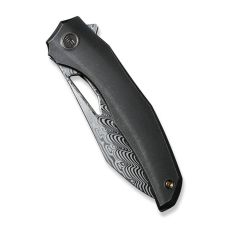 Ніж складаний туристичний WE Knife Ignio Mystery Box Ignio Mystery Box, (8.39 см) Damasteel (Hakkapella) / 6AL4V Titanium чорний