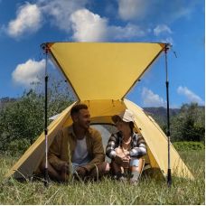 Палатка трехместная Naturehike P-Series NH18Z033-P 210T/65D, желтая