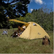 Палатка трехместная Naturehike P-Series NH18Z033-P 210T/65D, желтая