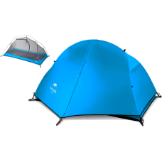 Палатка сверхлегкая одноместная с футпринтом Naturehike Cycling 1 NH18A095-D, 210T, голубой