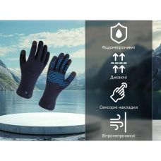 Перчатки водонепроницаемые Dexshell ThermFit 3.0 Gloves, темно-голубые, размер M