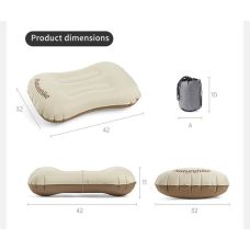 Подушка надувная ультралегкая Naturehike NH17T013-Z, 42х32 см, бежевая