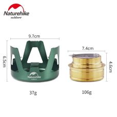 Горелка спиртовая Naturehike NH Alcohol Burner steel NH18L001-T, зеленая