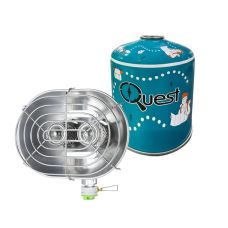 Газовый обогреватель BRS-H22 + Газовый баллон резьбовой бутановый Quest, 450гр