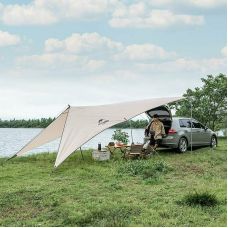 Тент для кемпинга Naturehike Car Rear Canopy NH21TM001, 590*340 см, золотой (с тремя стойками)