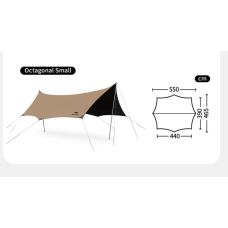 Тент-навес Naturehike CNK2350WS015 Cloud Skies Tarp Lite, 550x465 см, коричневый