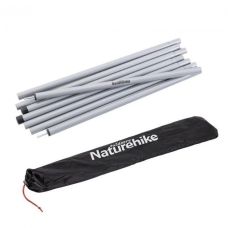 Стойки для тента стальные оцинкованные Naturehike Steel Poles Updated NH19PJ042, 25мм*2.4м, серые (2 шт)