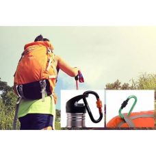 Карабин с муфтой Naturehike D-type 80 мм NH15A008-D, черный
